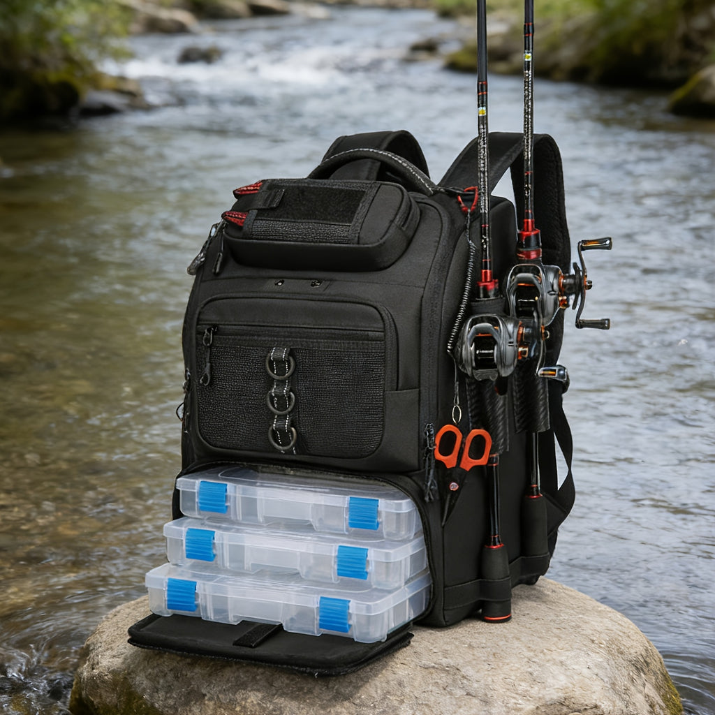 Angler Fishing Rod – Angler-Focused Outdoor Design – Fishing Tackle Backpack Rod Holder Liter Gear Bag Storage – Versatile Water-Ready Design for US Anglers