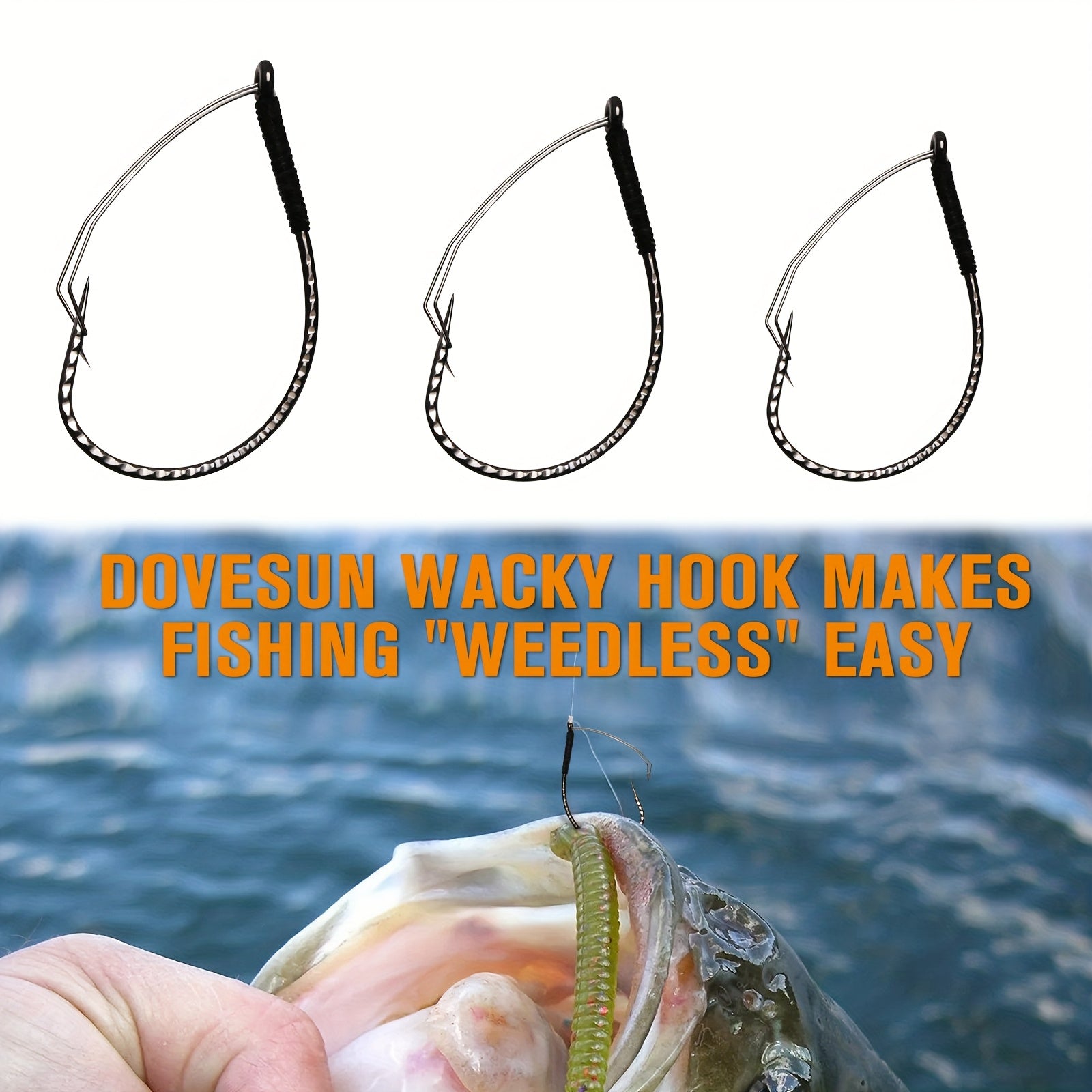 Fishing Rig Accessories – Bass – 30pcs Weedless Wacky Rig Hooks Designed Worm Fishing Bass – Dependable Freshwater & Saltwater Use for US Anglers