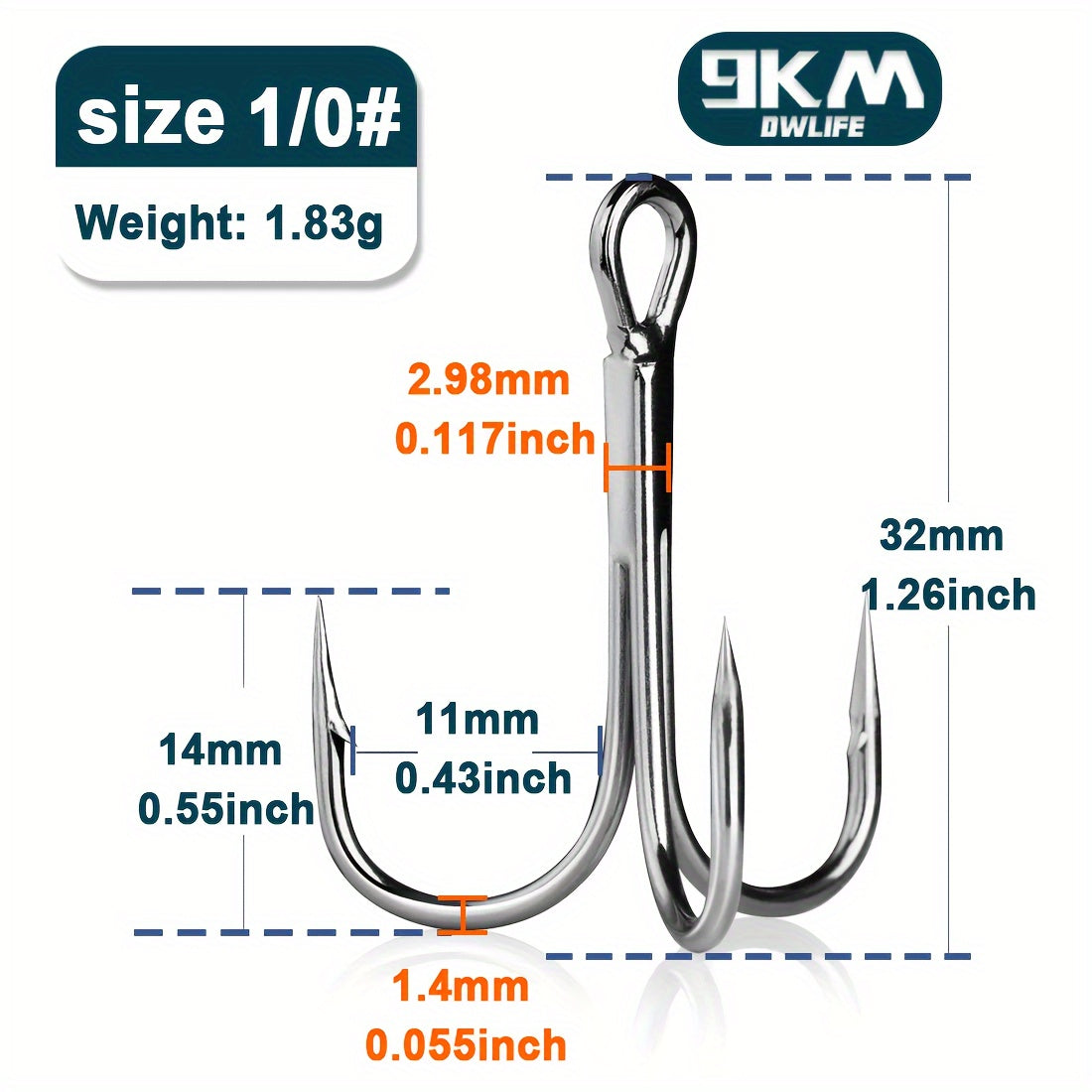 Fishing Trip Essential – Saltwater, Freshwater – 9km 50pcs Fishing Treble Hooks Brabed Sharp Triple Sea – Reliable Angler Setup for US Anglers