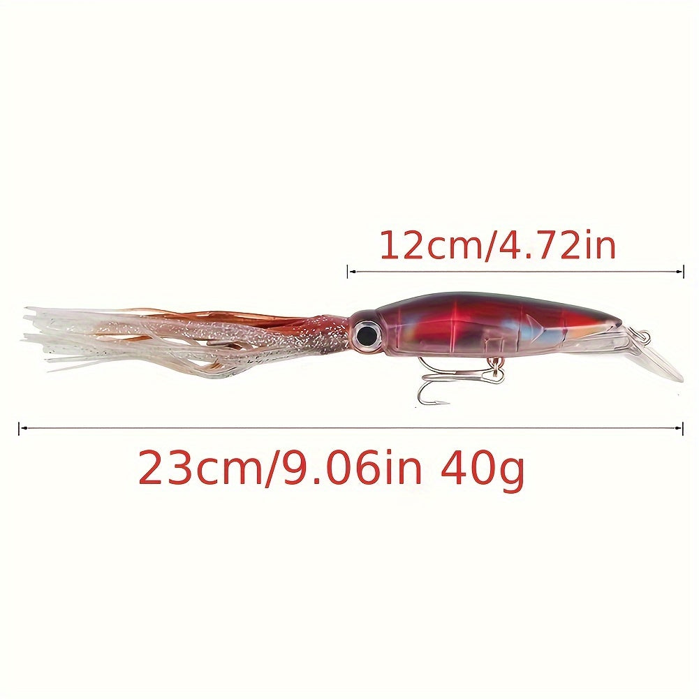 Fishing Lure Kit – Reliable Angler Setup – 7pcs Lifelike Squid Fishing Lures Luminous Artificial Bait Eyes – Built for Weekend Anglers for US Anglers