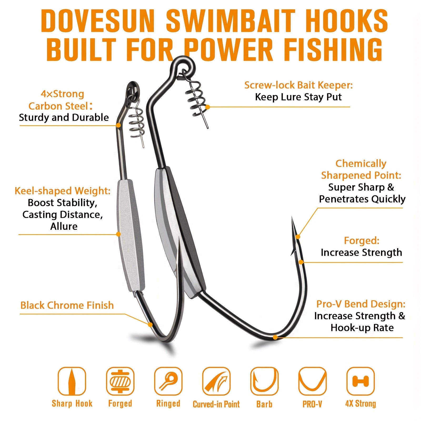 Fishing Lures – Saltwater, Freshwater, Bass – 12pcs Weighted Swimbait Hooks Fishing Saltwater Freshwater Worm Weedless – Practical Gear for Every Cast for US Anglers