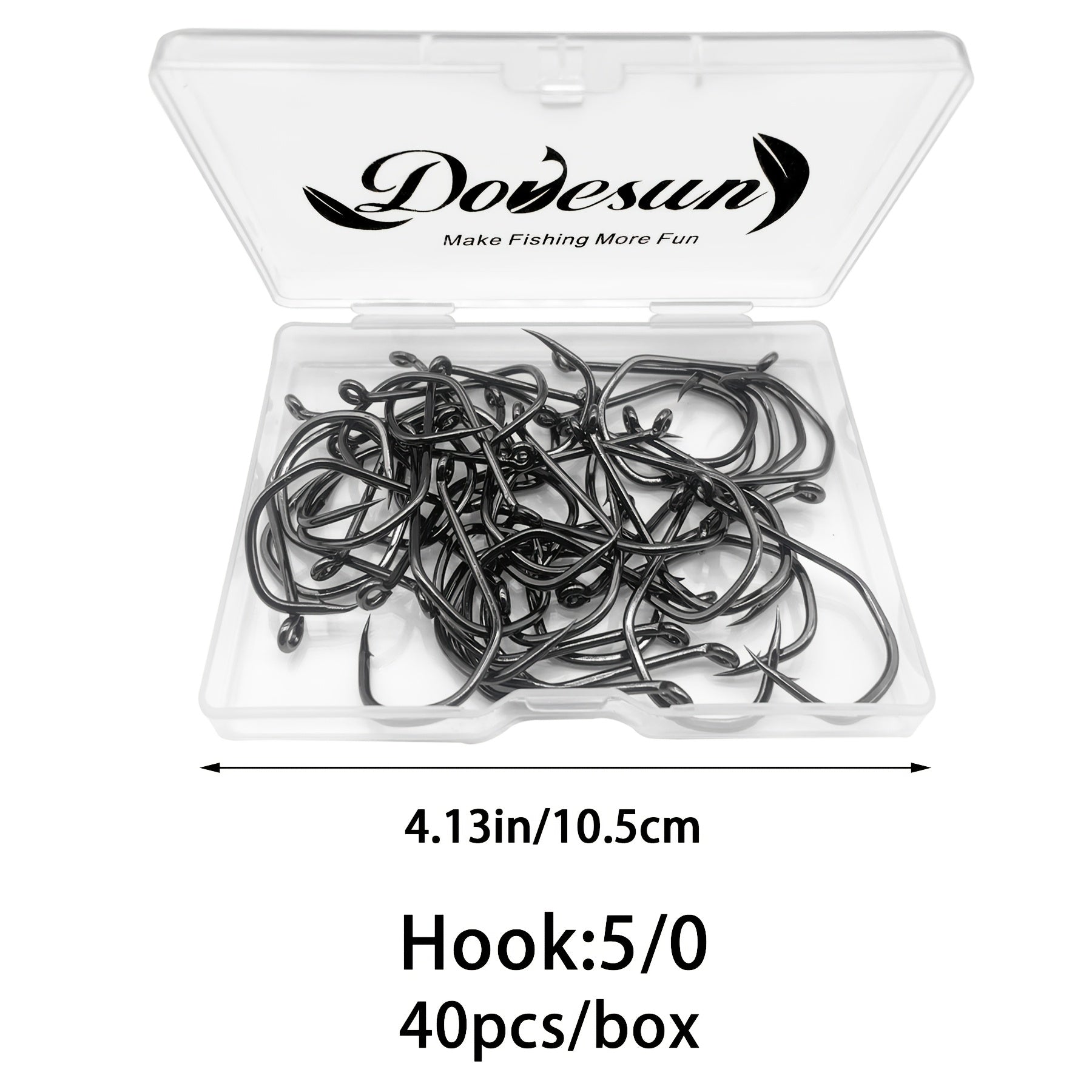 Fishing Trip Essential – Versatile Water-Ready Design – Doveusn 40pcs Catfish Hooks Offset Octopus Circle – Compact Tackle Solution for US Anglers