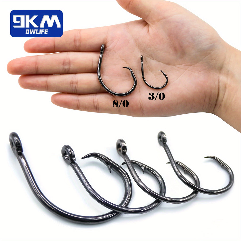 Bass Fishing Lures – Carbon Fiber, Saltwater, Bass – 9km 50pcs Fishing Circle Hooks Saltwater Catfish High Carbon – Field-Ready Performance for US Anglers
