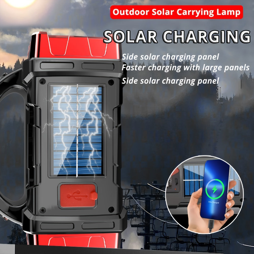 Angler Outdoor Accessory – Water-Ready, Portable, Rechargeable – Solar USB Rechargeable LED Lantern Flashlight 1800mah Nickel Battery – Field-Ready Performance for US Anglers