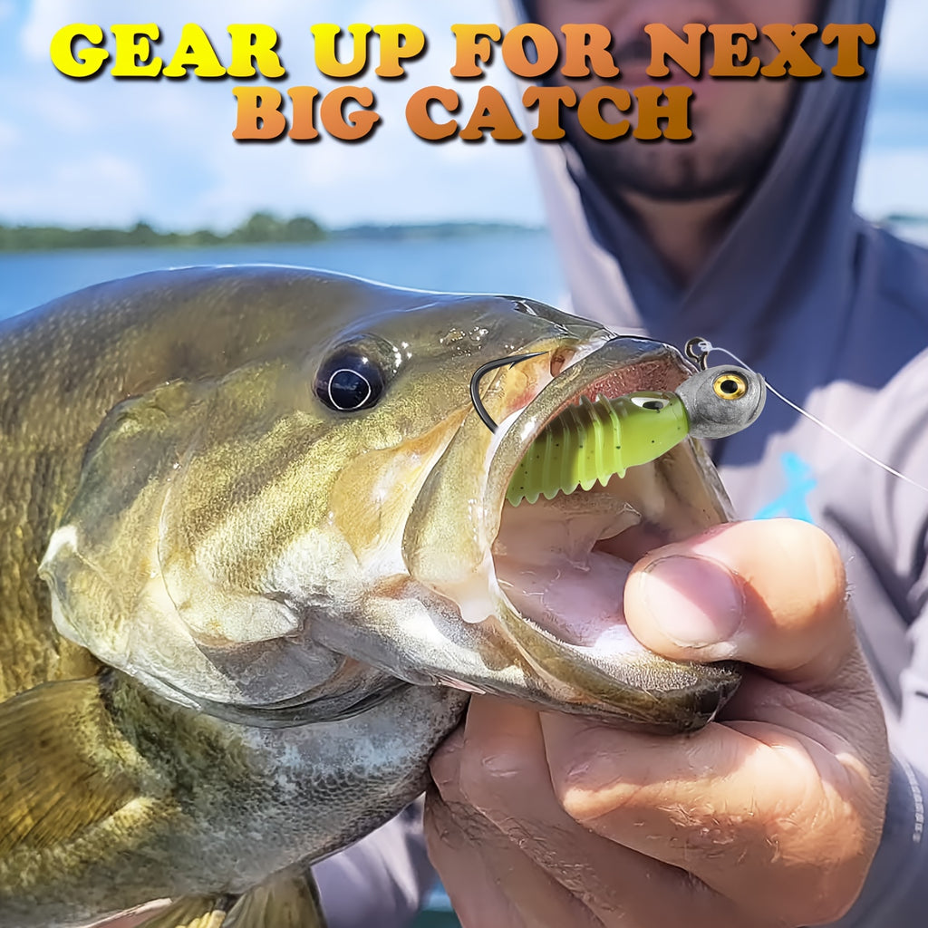 Artificial Fishing Lures – Carbon Fiber, Saltwater, Freshwater, Bass – 15pcs Swimbait Jig Head Fishing Hooks Made High Carbon – Reliable Angler Setup for US Anglers