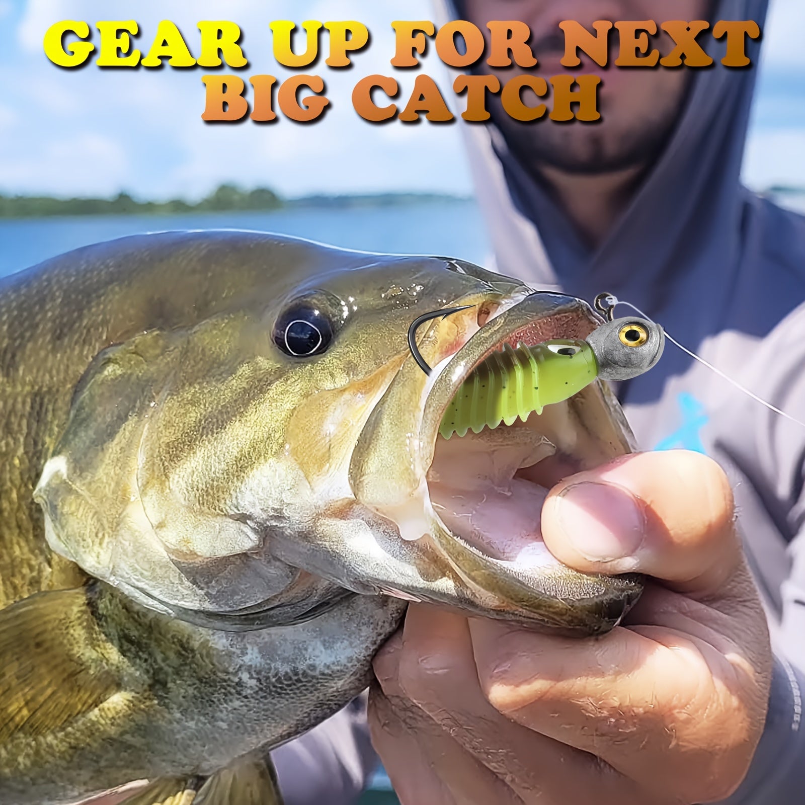Artificial Fishing Lures – Carbon Fiber, Saltwater, Freshwater, Bass – 15pcs Swimbait Jig Head Fishing Hooks Made High Carbon – Reliable Angler Setup for US Anglers