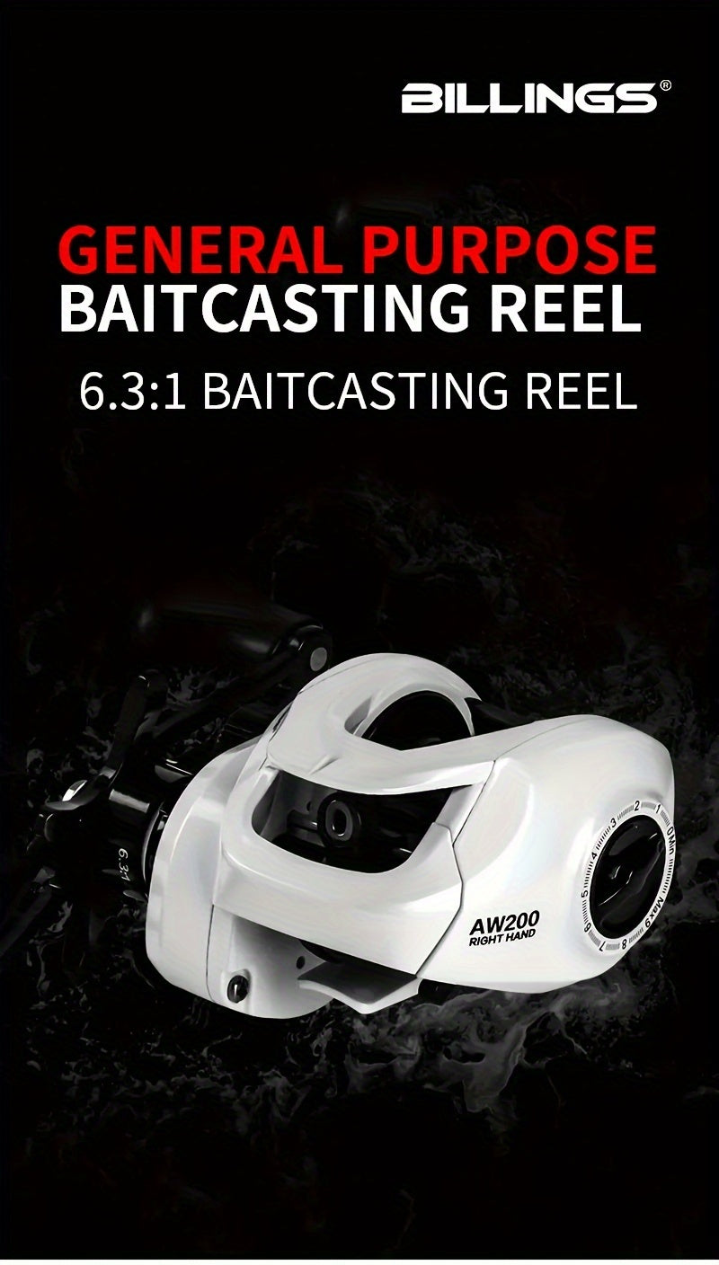 Angler Fishing Reel – Saltwater, Freshwater – Billings Aw200 Series 6. 3 Gear Ratio 18lb Max Drag – Built for Weekend Anglers for US Anglers