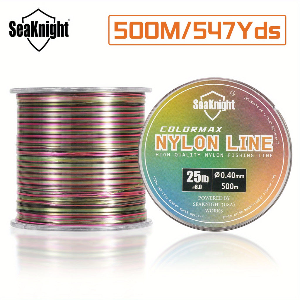 Angler Terminal Tackle – Saltwater, Freshwater – Seaknight 500m 547yds Nylon Fishing Line 194. 01 Tensile Strength – Compact Tackle Solution for US Anglers