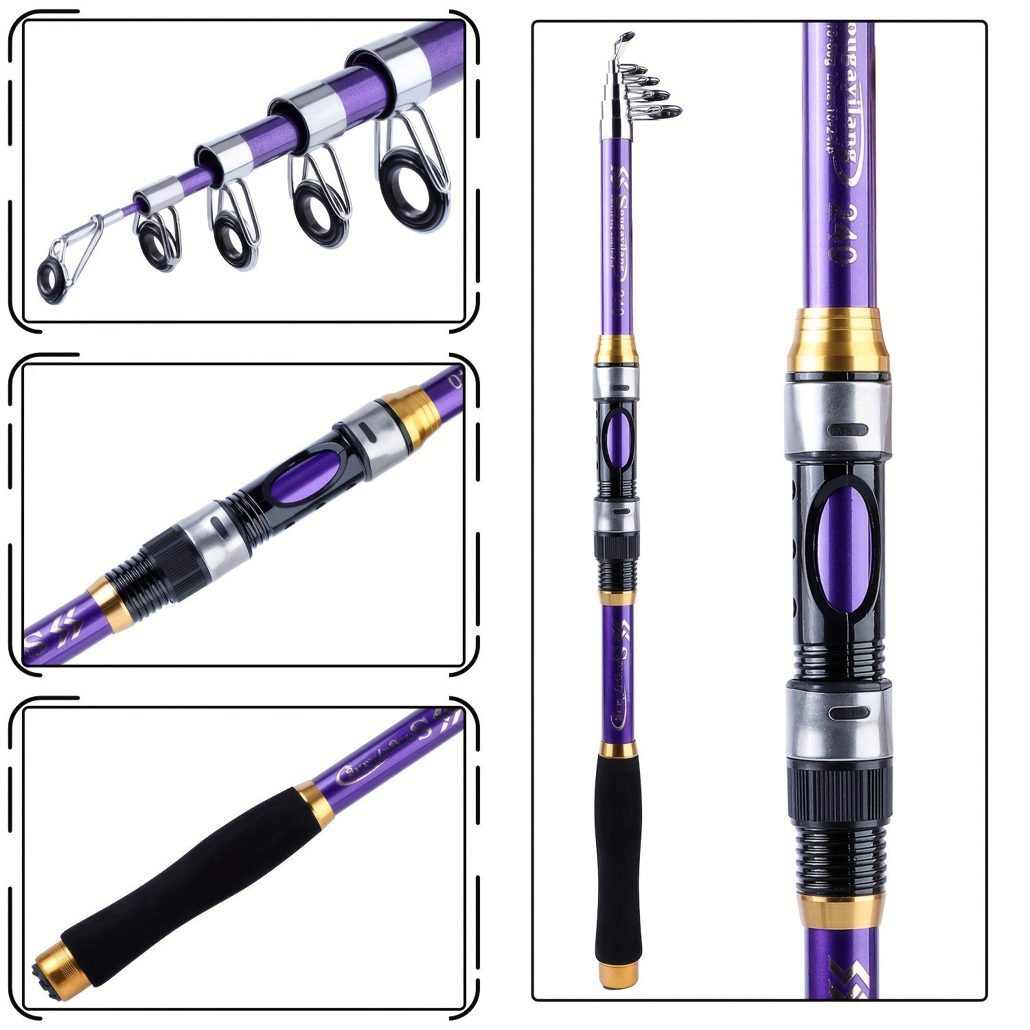 Angler Fishing Rod – Portable, Bass – Sougayilang Telescopic Fishing Rods 70. 87 129. 92 Inch Glass Fiber – Dependable Freshwater & Saltwater Use for US Anglers