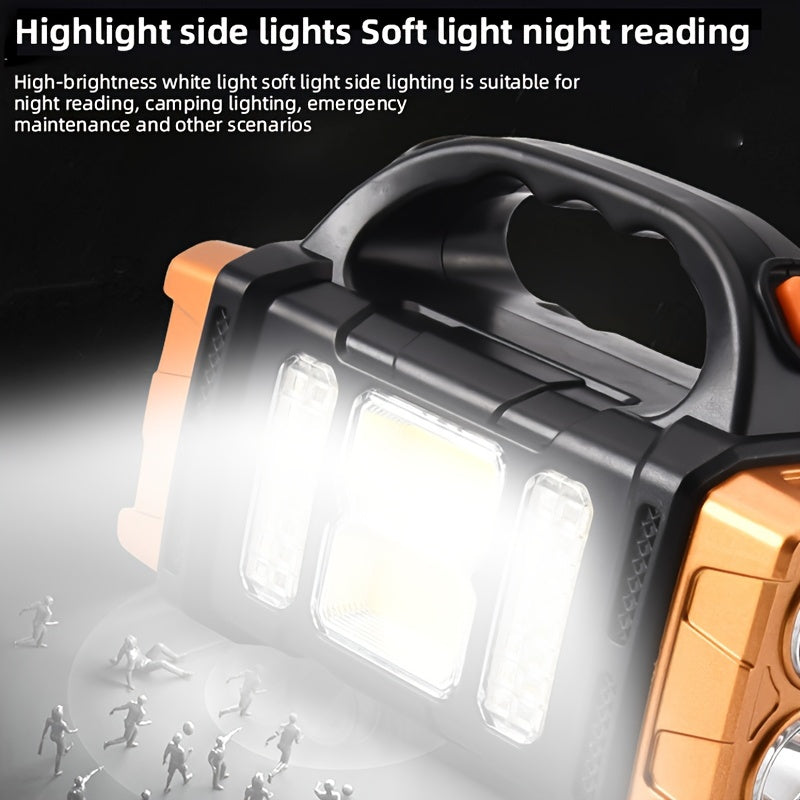 Angler Outdoor Accessory – Water-Ready, Portable, Rechargeable – Solar USB Rechargeable LED Lantern Flashlight 1800mah Nickel Battery – Field-Ready Performance for US Anglers