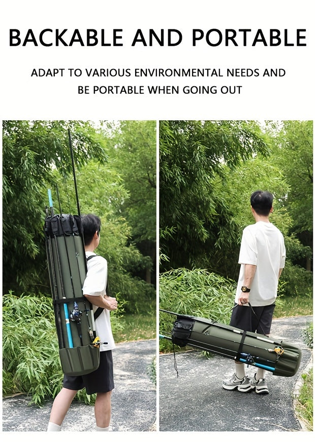 Carbon Fishing Rod – Large Capacity – Green Fishing Rod Bag Durable Folding Gear Handbag Multifunctional – Built for Weekend Anglers for US Anglers