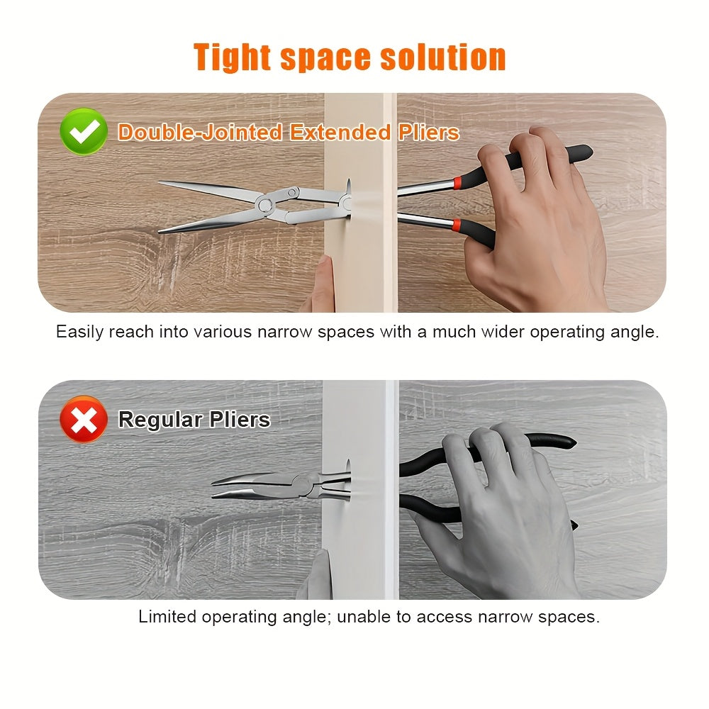 Angler Outdoor Accessory – Compact Tackle Solution – Inch Dual Joint Needle Nose Pliers High Quality Steel – Field-Ready Performance for US Anglers