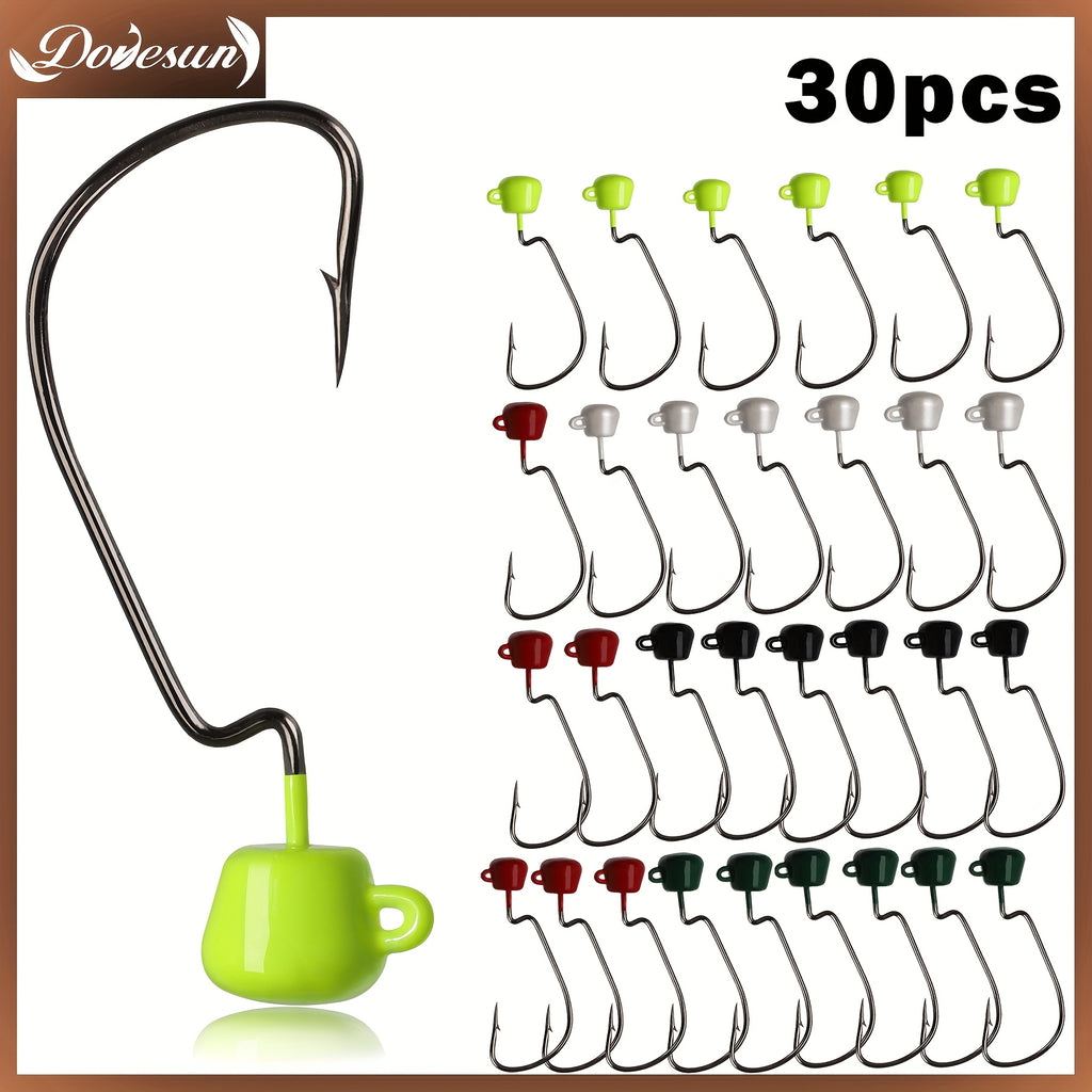 Fishing Gear Backpack – Bass – Dovesun Ned Rig Jig Heads Angling 30pcs Various Colors – Compact Tackle Solution for US Anglers