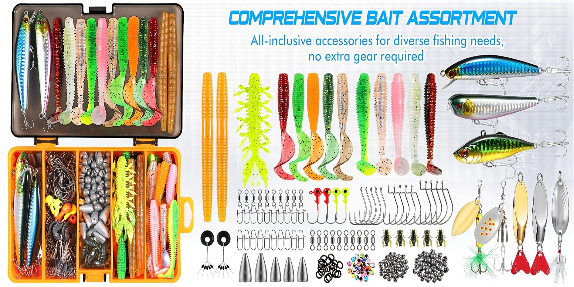 Fishing Rod Storage Bag – Compact Tackle Solution – 368 403 407pcs Fishing Lures Tackle Box Kit Complete – Field-Ready Performance for US Anglers