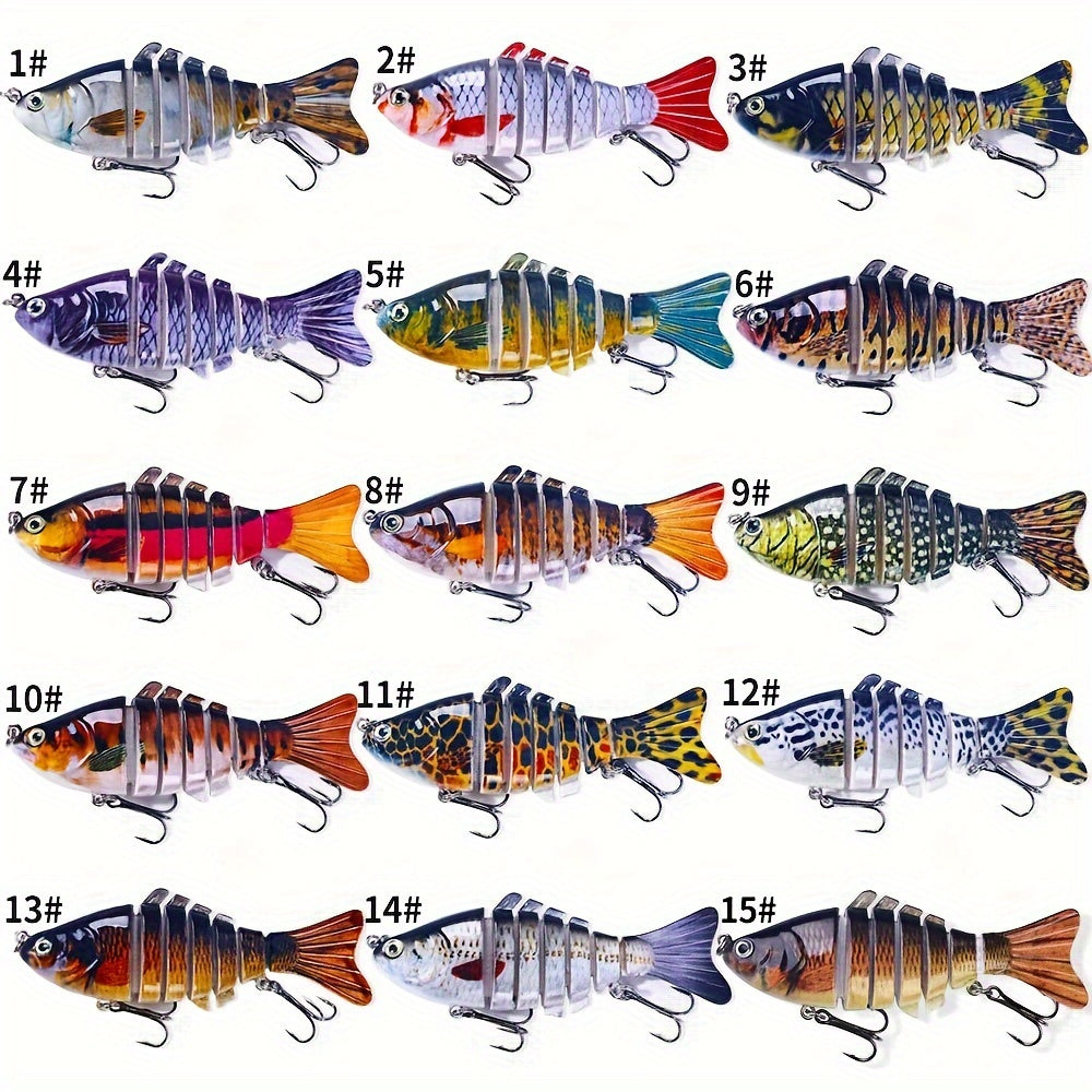 Fishing Lures – Saltwater, Freshwater, Lifelike Action, Bass – 15pcs Lifelike Fishing Lures Bass Trout Walleye Predator Fish – Practical Gear for Every Cast for US Anglers
