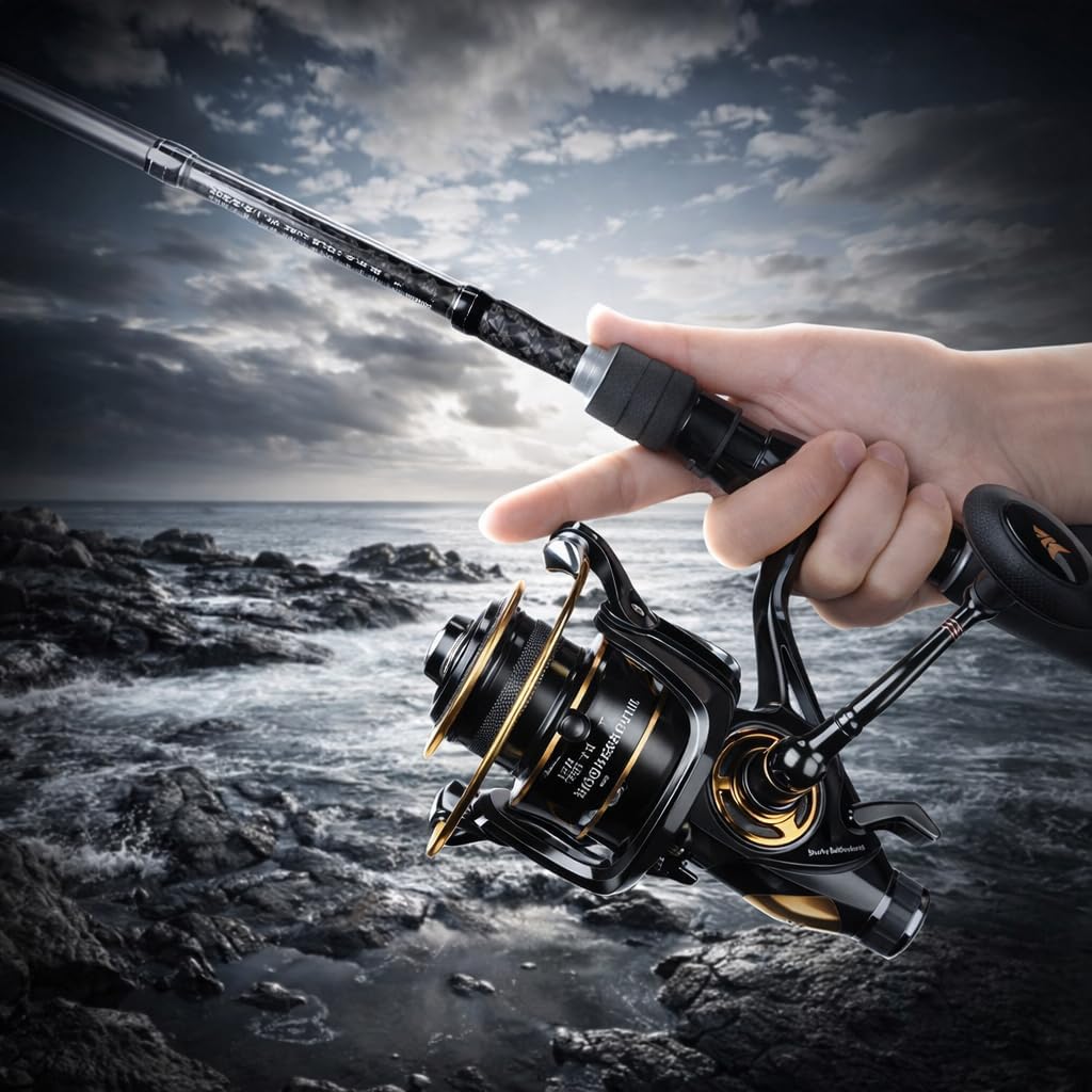 Freshwater Fishing Reel – Saltwater, Freshwater – This High Efficiency Spinning Fishing Reel Featuring Sturdy Handle – Compact Tackle Solution for US Anglers