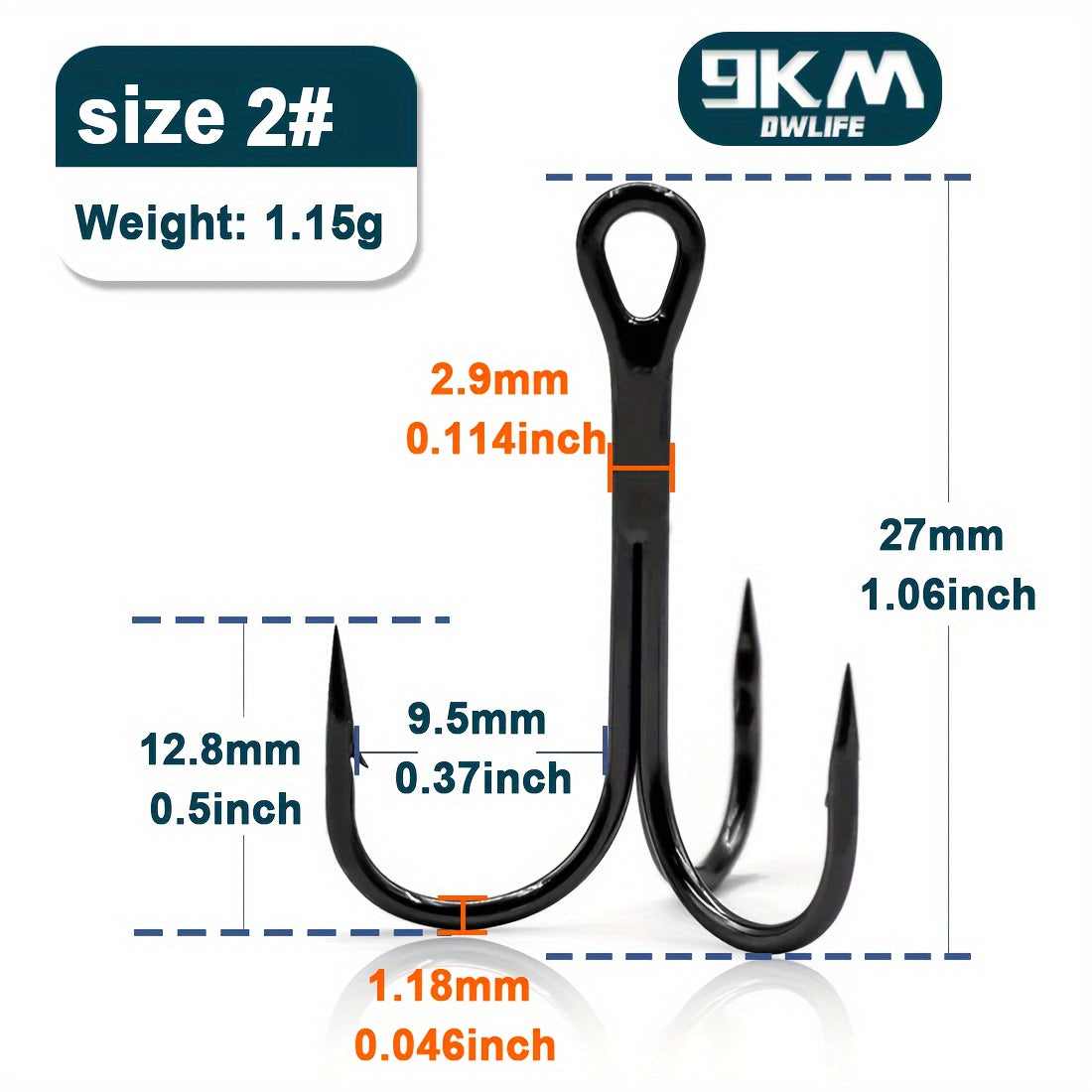 Fishing Outdoor Gear – Carbon Fiber, Saltwater – 9km 50pcs Fishing Treble Hooks Made High Carbon Steel – Practical Gear for Every Cast for US Anglers