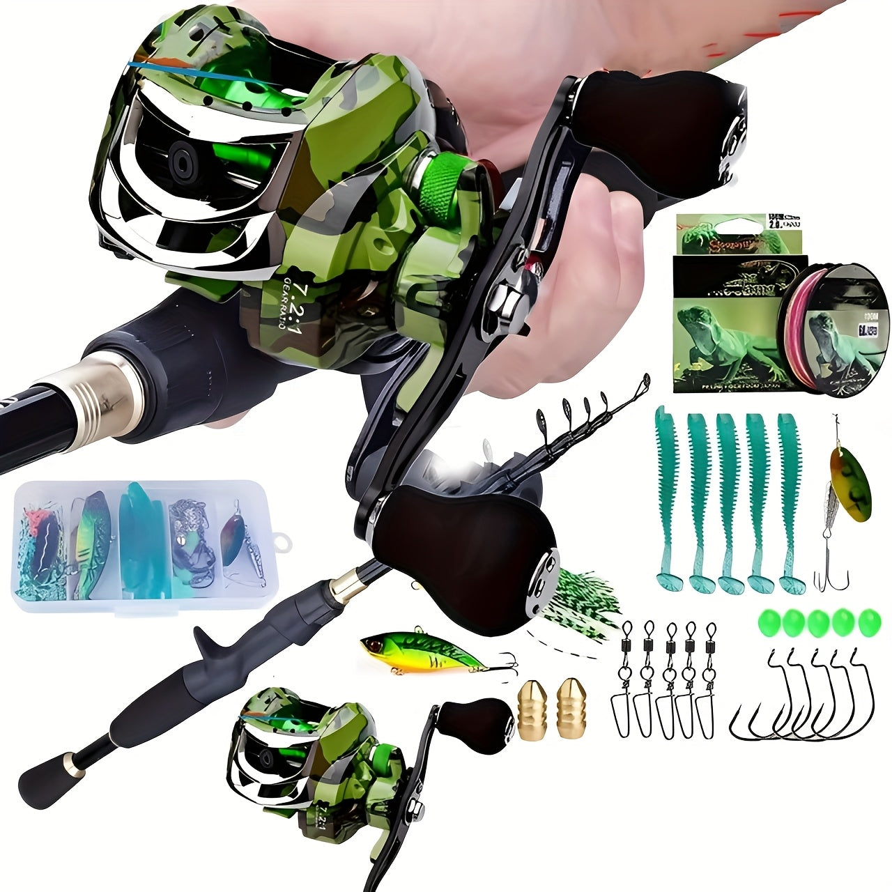 Freshwater Fishing Reel – Saltwater, Freshwater – High Efficiency Metal Fishing Reel Featuring Strong Drag Bearings – Reliable Angler Setup for US Anglers