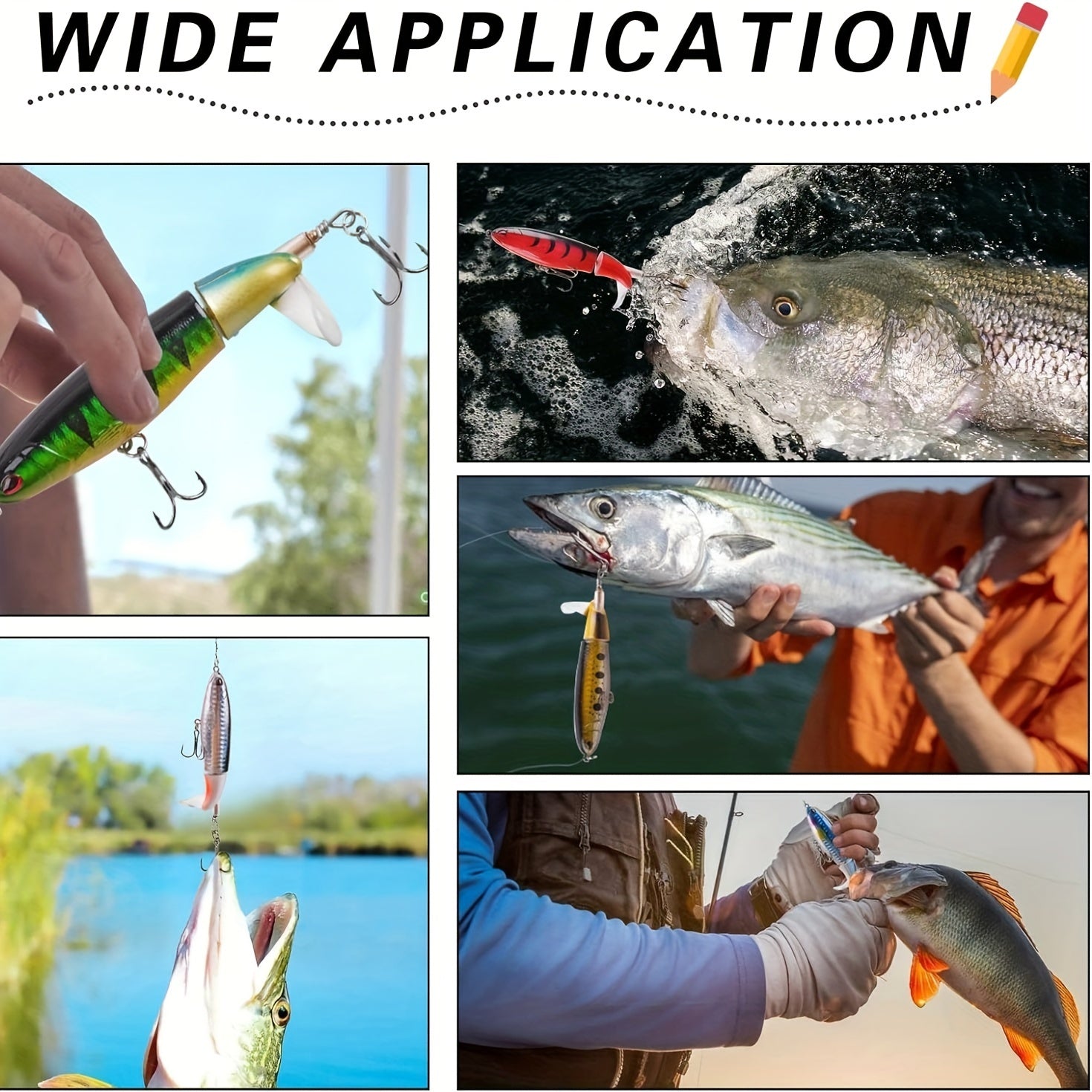 Bass Fishing Lures – Saltwater, Freshwater, Bass, Trout – 10pcs Fishing Lures Hard Bait Minnow Swimbait Crankbait Jerkbait – Built for Weekend Anglers for US Anglers