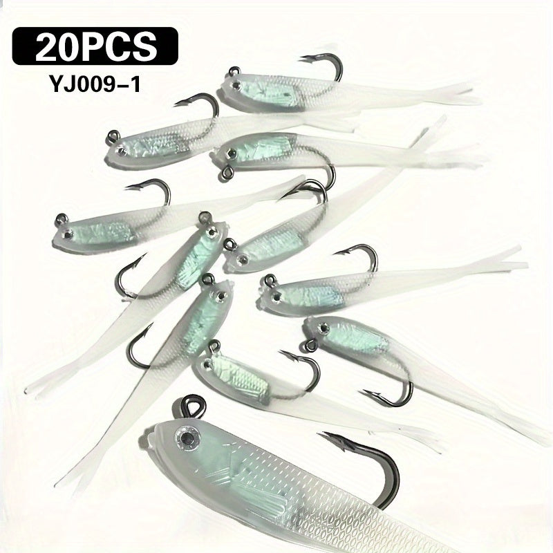 Fishing Tackle Bag – Saltwater, Bass – 20pcs Bionic Lure Bait Soft Bag Lead Fish Small – Angler-Focused Outdoor Design for US Anglers