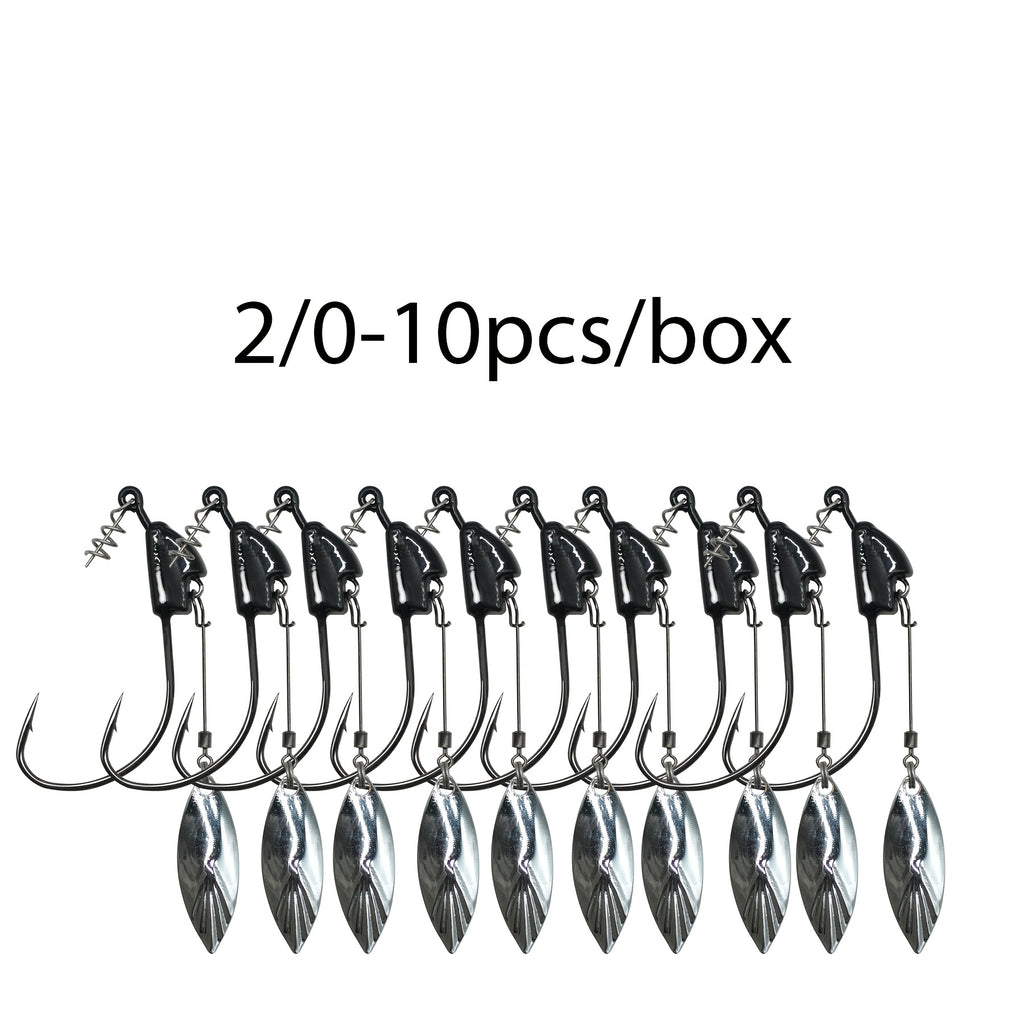 Freshwater Fishing Lures – Saltwater, Freshwater – Dovesun 10pcs Swimbaits Jig Head Underspin Weighted Swimbait Hooks – Versatile Water-Ready Design for US Anglers