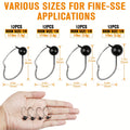 Fishing Lure Kit – Bass – Weedless Jig Head Hooks Designed Wacky Rigging Worm Weights – Built for Weekend Anglers for US Anglers