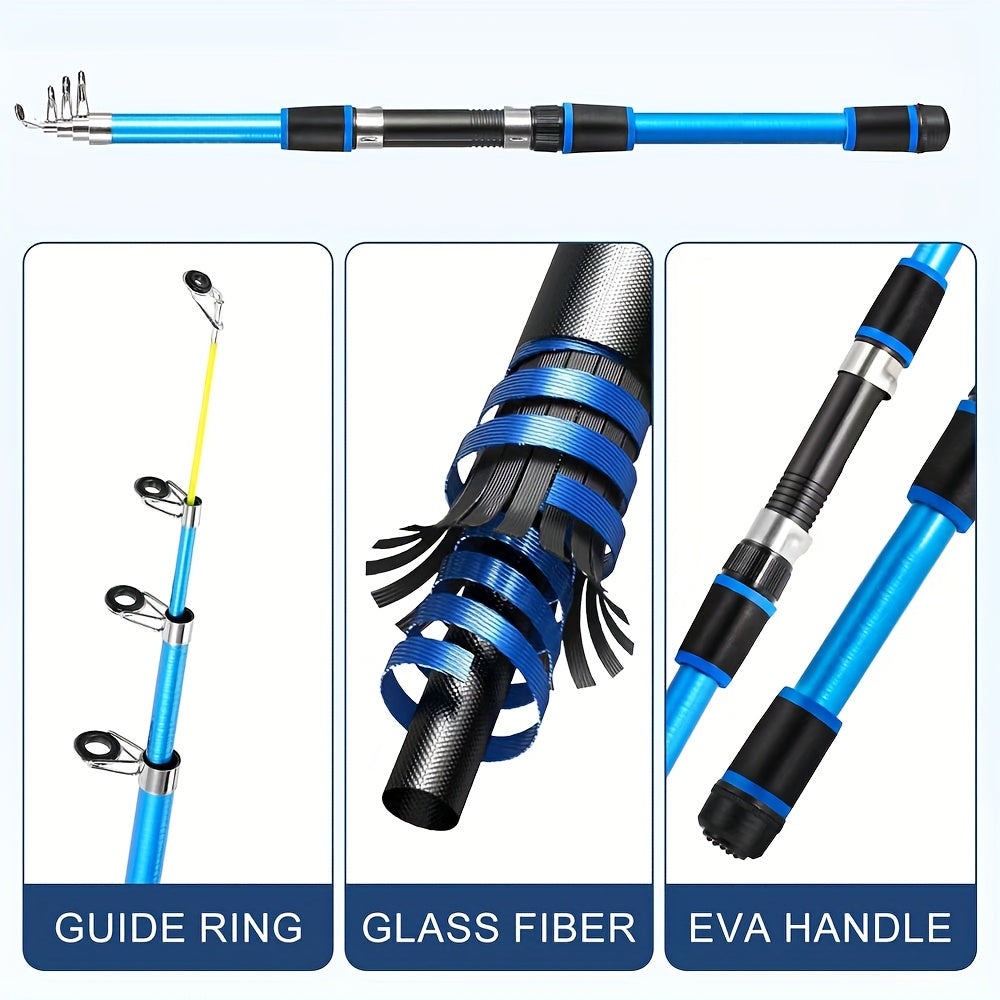 Casting Fishing Rod – Freshwater, Portable, Beginner Friendly – 70. 87 Inch Telescopic Spinning Rod Reel Combo 5. 2 Gear – Reliable Angler Setup for US Anglers