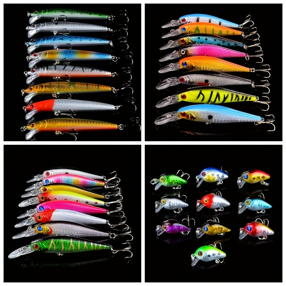 Bass Tackle Kit – Saltwater, Freshwater – 5pcs Random Style Bionic Lure Minnow Saltwater Fishing Hard – Dependable Freshwater & Saltwater Use for US Anglers