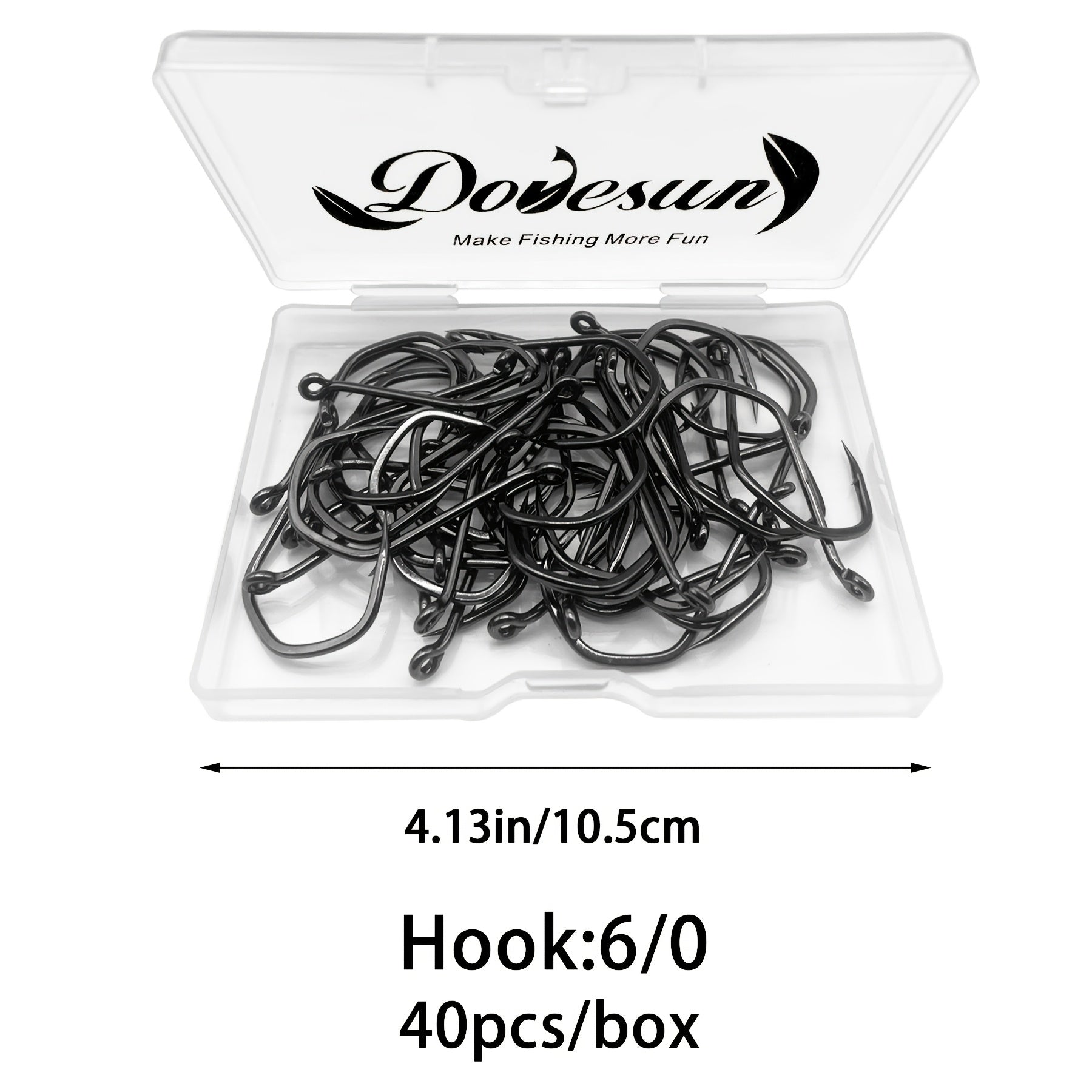 Fishing Trip Essential – Versatile Water-Ready Design – Doveusn 40pcs Catfish Hooks Offset Octopus Circle – Compact Tackle Solution for US Anglers