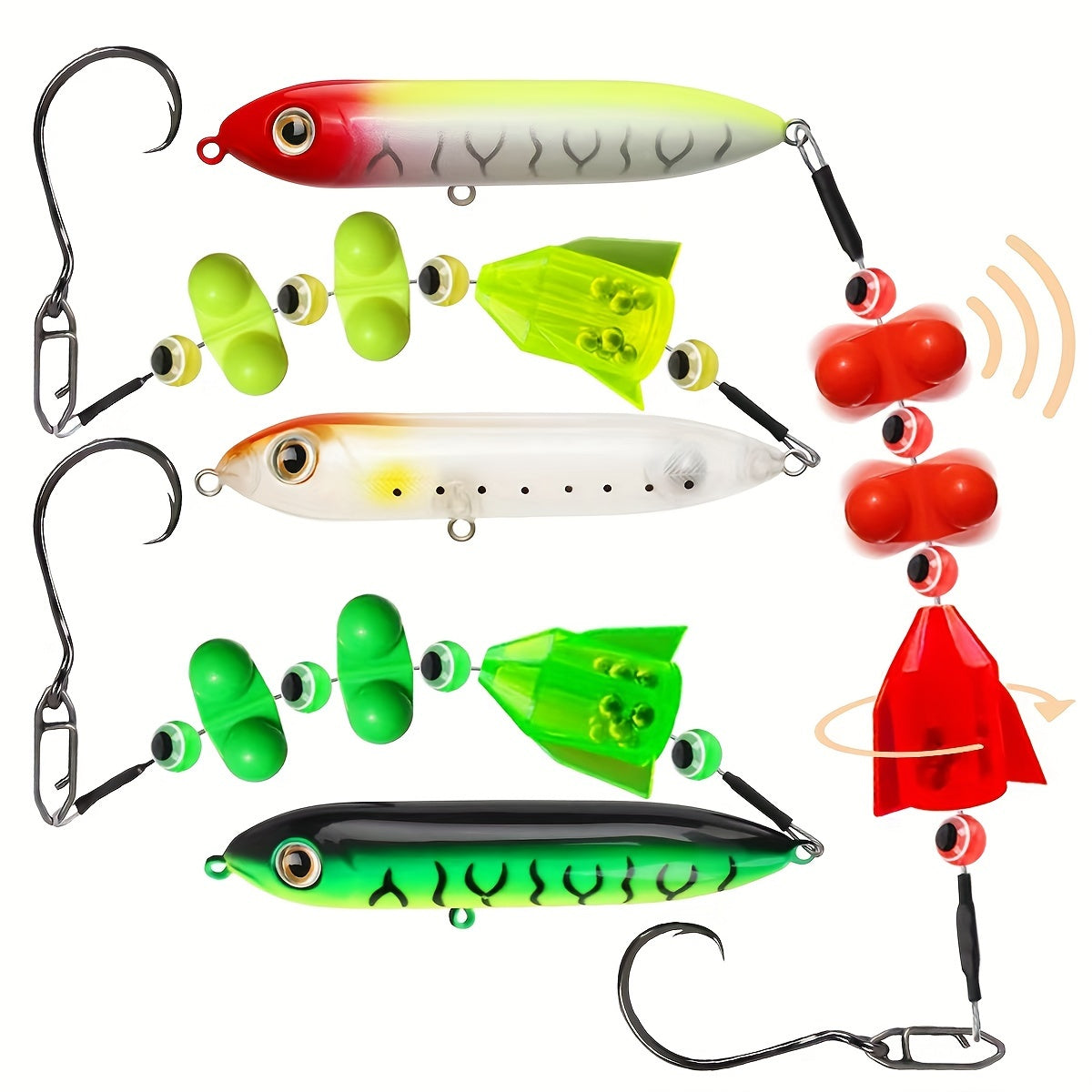 Angler Outdoor Accessory – Compact Tackle Solution – 3pcs Catfish Rig Floats Santee Cooper Dragging Rattler Chunky – Field-Ready Performance for US Anglers