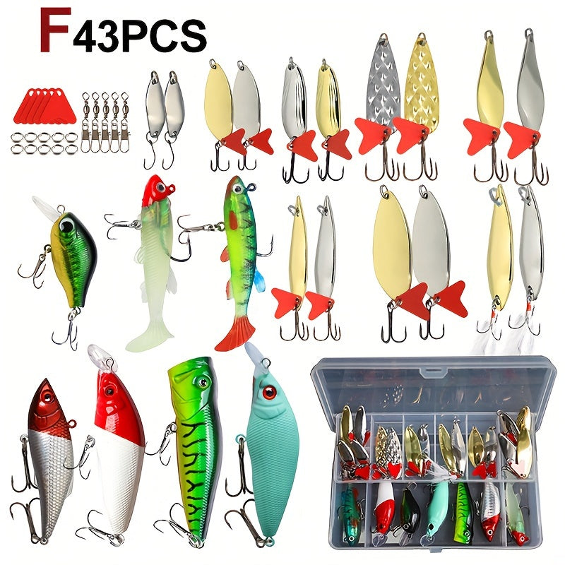 Bass Tackle Kit – Angler-Focused Outdoor Design – 82pcs 93pcs 32pcs 43pcs 165pcs 110pcs 252pcs 361pcs Fishing – Versatile Water-Ready Design for US Anglers