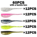 Fishing Trip Essential – Bass, Trout, Crappie – 60pcs Swimbaits Soft Plastic Lures Kit Bass Trout Walleye – Reliable Angler Setup for US Anglers