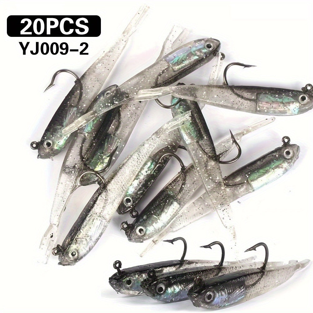 Fishing Tackle Bag – Saltwater, Bass – 20pcs Bionic Lure Bait Soft Bag Lead Fish Small – Angler-Focused Outdoor Design for US Anglers