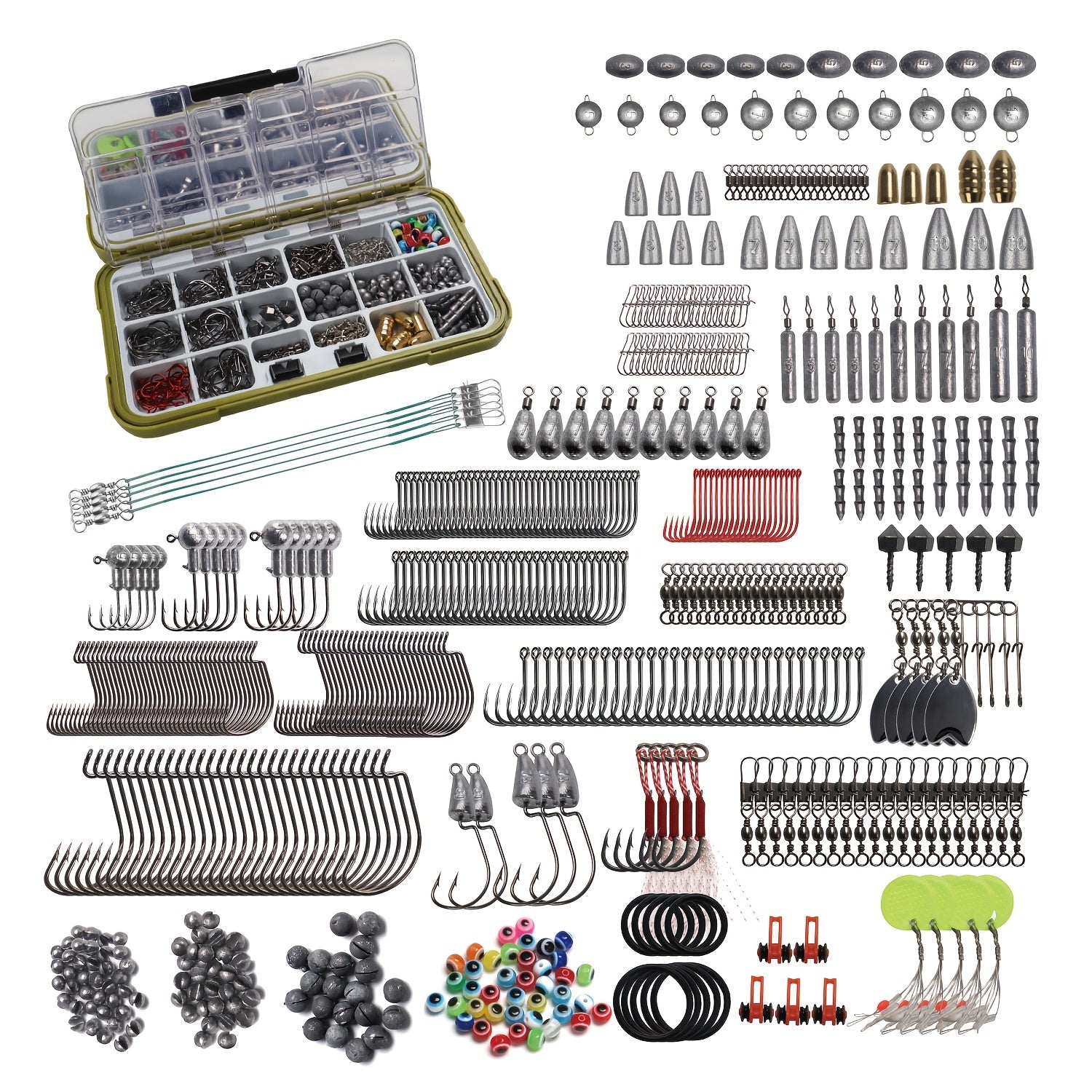 Fishing Tackle Bag – Field-Ready Performance – Fishing Tackle Box Containing 537pcs Lure Boxes Jig Heads – Practical Gear for Every Cast for US Anglers