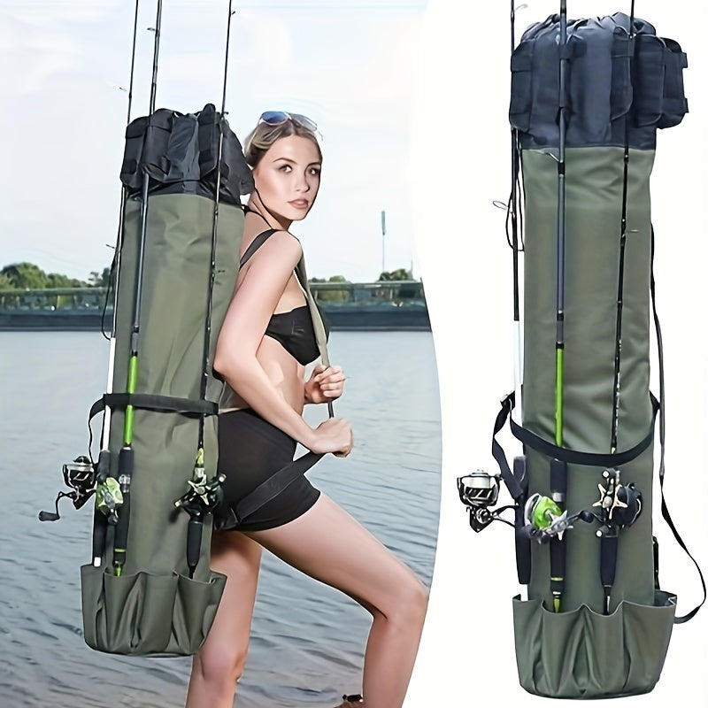 Carbon Fishing Rod – Large Capacity – Green Fishing Rod Bag Durable Folding Gear Handbag Multifunctional – Built for Weekend Anglers for US Anglers