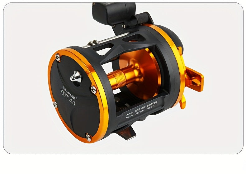 Freshwater Fishing Reel – Saltwater, Offshore – Billings Trolling Drum Fishing Reel Featuring Line Counter 1bb – Compact Tackle Solution for US Anglers