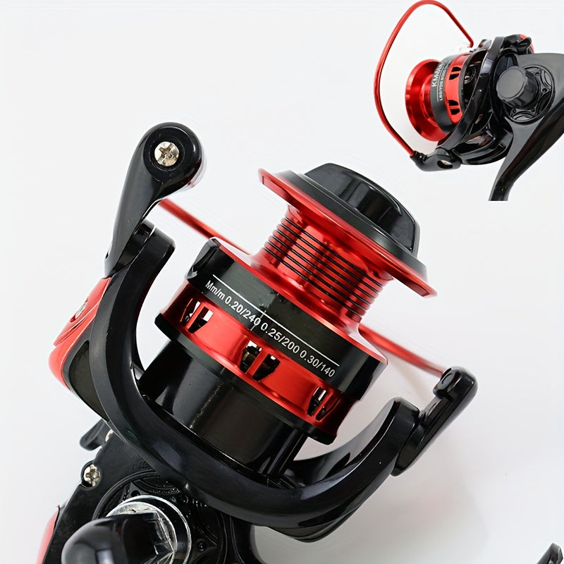 Artificial Fishing Lures – Dependable Freshwater & Saltwater Use – Metal Spool Fishing Reel Black Red High Speed Ratio – Reliable Angler Setup for US Anglers