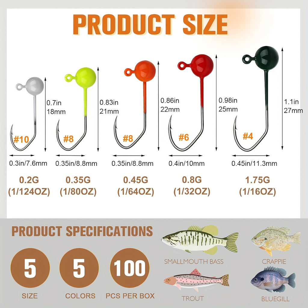 Fishing Lure Kit – Crappie – Dovesun 100pcs Fly Tying Jigs Kit Jig Heads Fishing – Field-Ready Performance for US Anglers