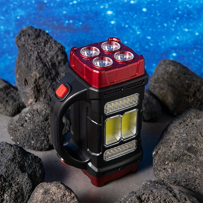 Angler Outdoor Accessory – Water-Ready, Portable, Rechargeable – Solar USB Rechargeable LED Lantern Flashlight 1800mah Nickel Battery – Field-Ready Performance for US Anglers