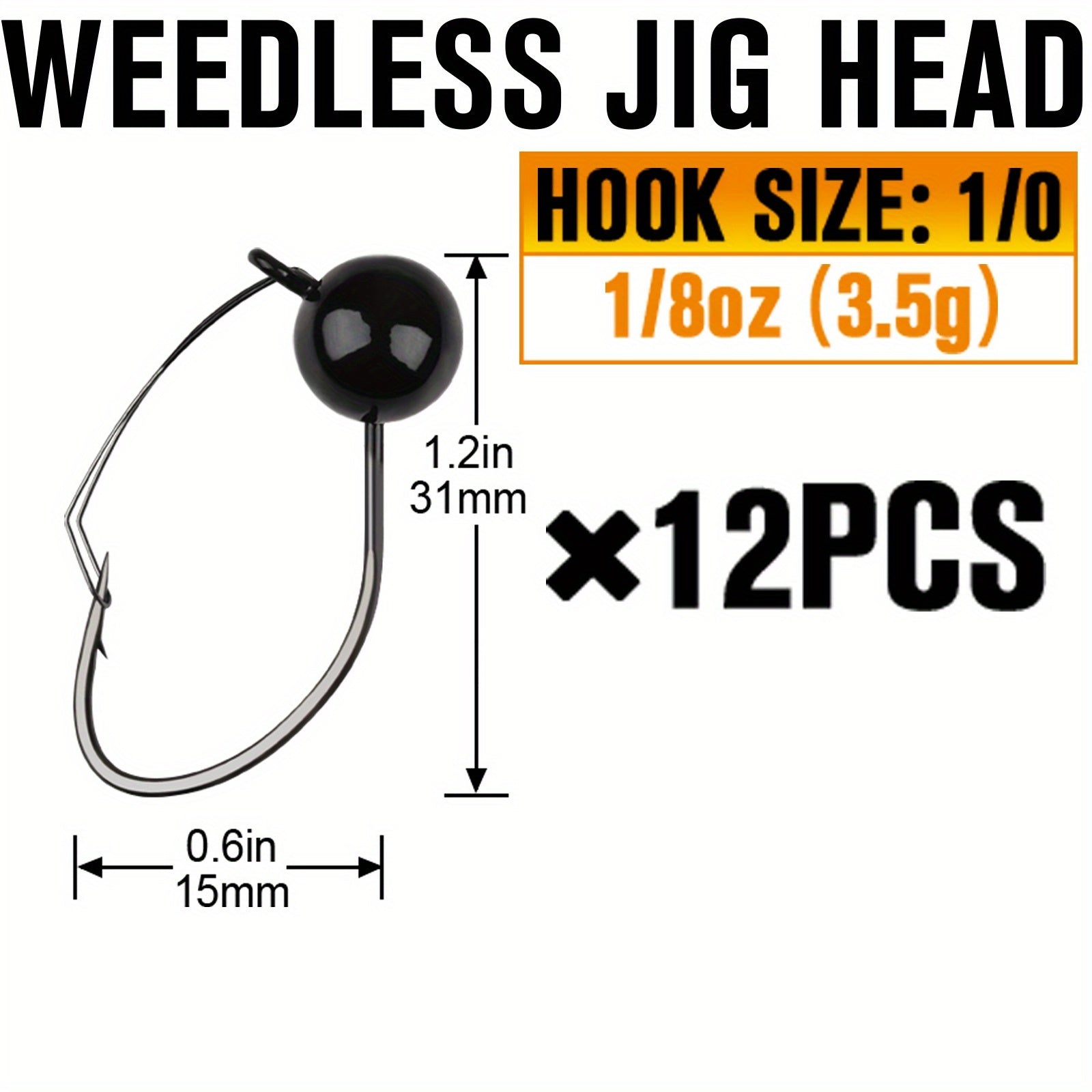 Fishing Lure Kit – Bass – Weedless Jig Head Hooks Designed Wacky Rigging Worm Weights – Built for Weekend Anglers for US Anglers