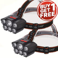 Outdoor Fishing Accessory – Rechargeable – Buy Get Free Total 2pcs Multifunctional 5led Headlight Head – Dependable Freshwater & Saltwater Use for US Anglers