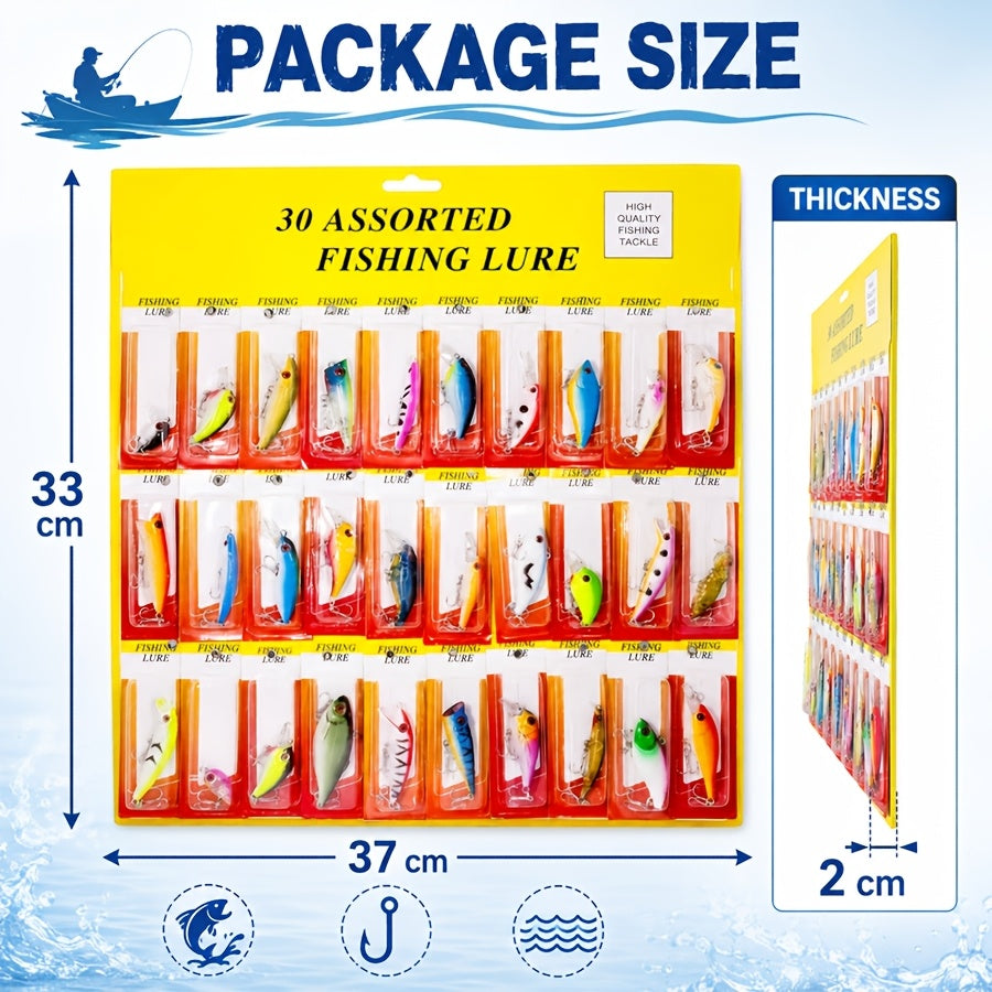 Fishing Tackle Kit – Freshwater – 30pcs Fishing Bait 1. 18 Inch Ounce Sinking Type Eyes – Angler-Focused Outdoor Design for US Anglers