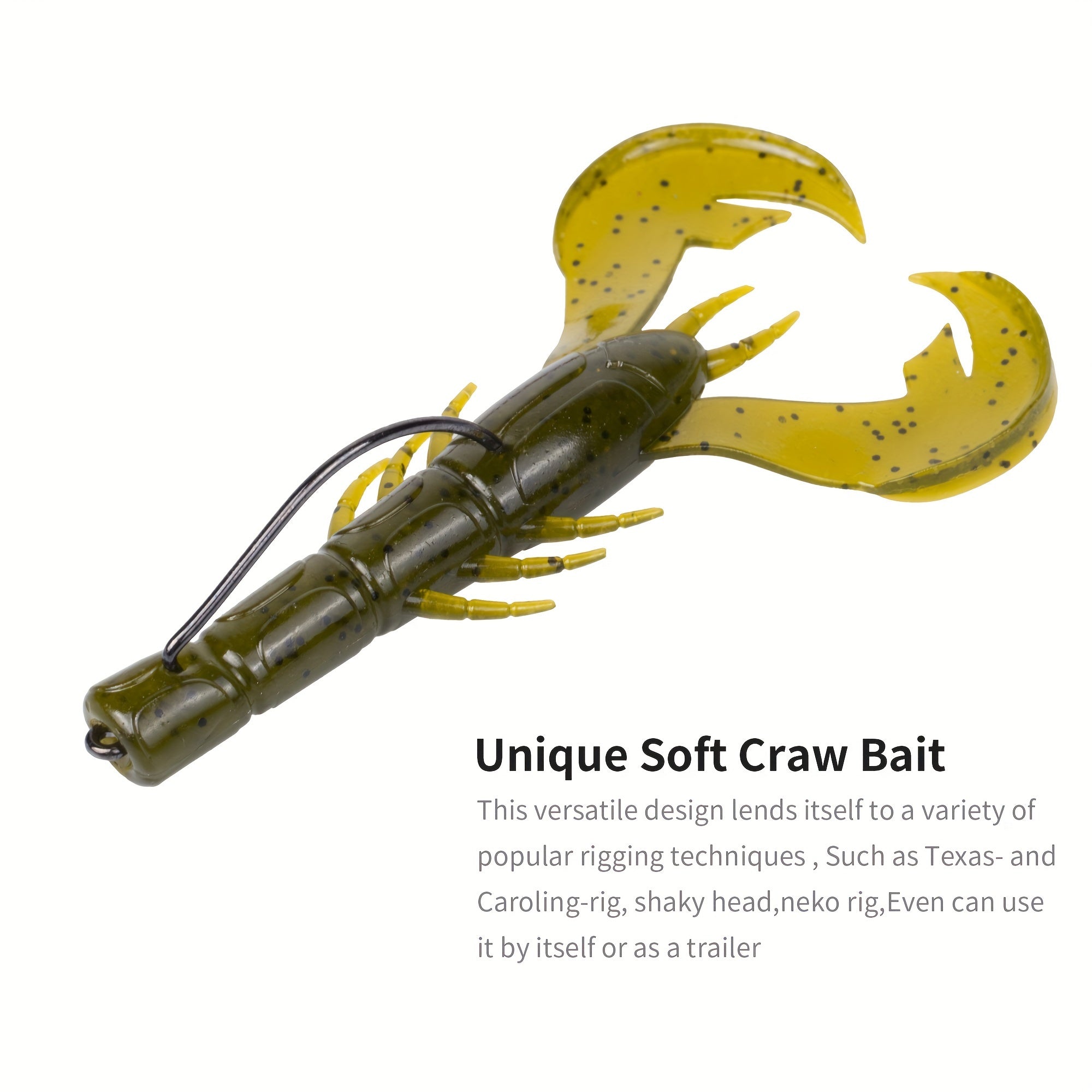 Freshwater Fishing Lures – Bass – Crab Lure 25pcs Clamp Trailer Fishing Bait Creature Large – Versatile Water-Ready Design for US Anglers