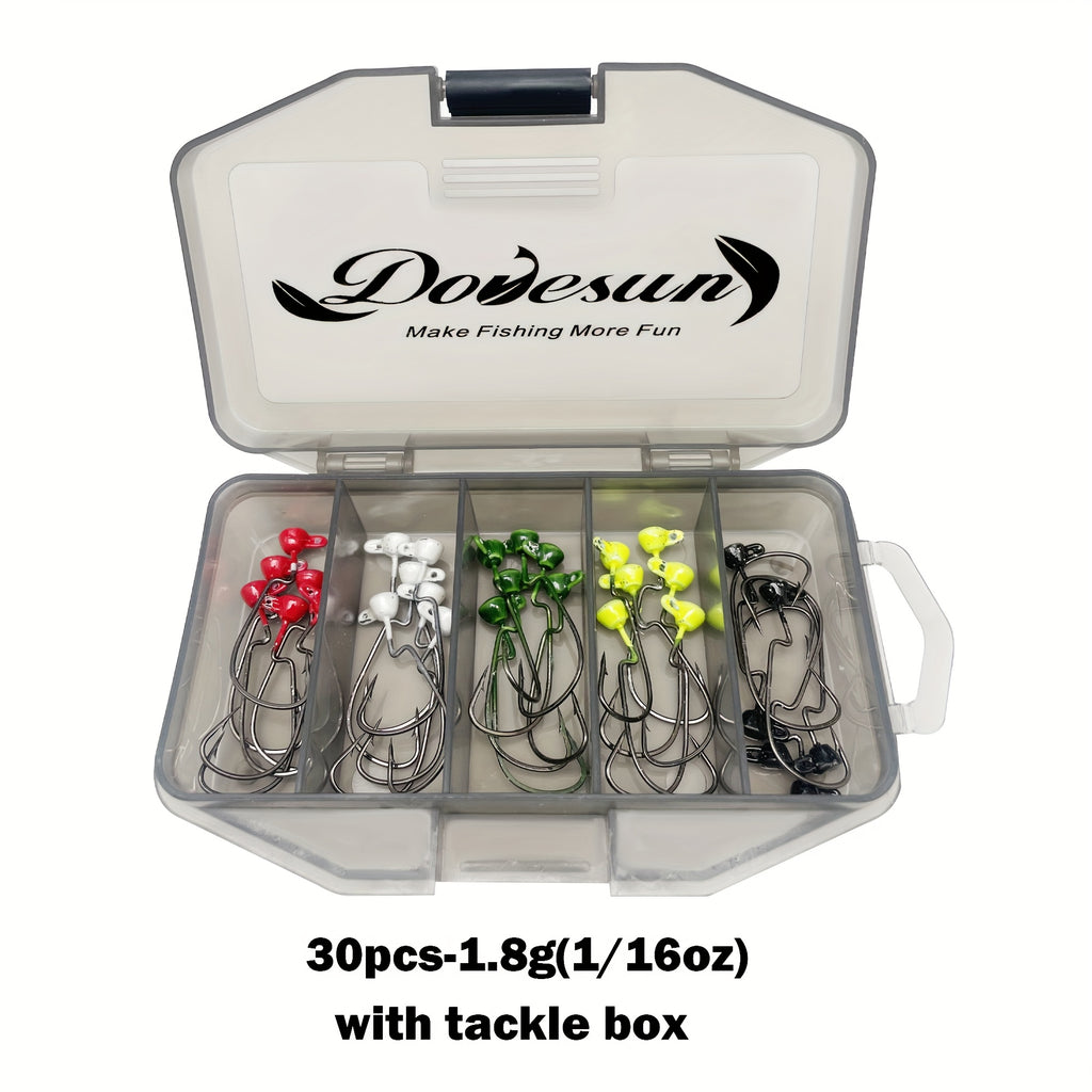 Fishing Gear Backpack – Bass – Dovesun Ned Rig Jig Heads Angling 30pcs Various Colors – Compact Tackle Solution for US Anglers