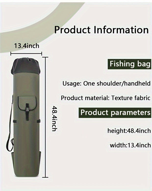 Carbon Fishing Rod – Large Capacity – Green Fishing Rod Bag Durable Folding Gear Handbag Multifunctional – Built for Weekend Anglers for US Anglers