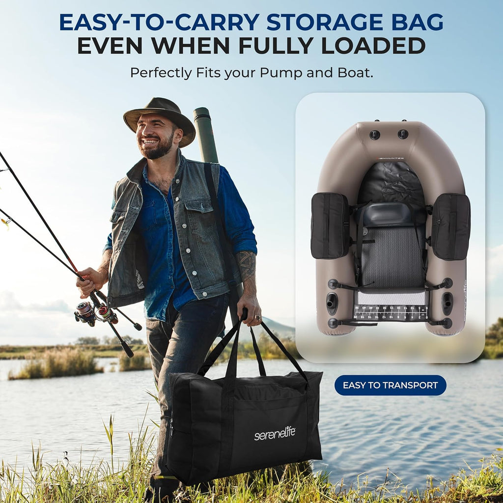 Fishing Rod – Water-Ready – Serenelife Inflatable Fishing Float Tube Pvc Belly Boat Angling – Practical Gear for Every Cast for US Anglers