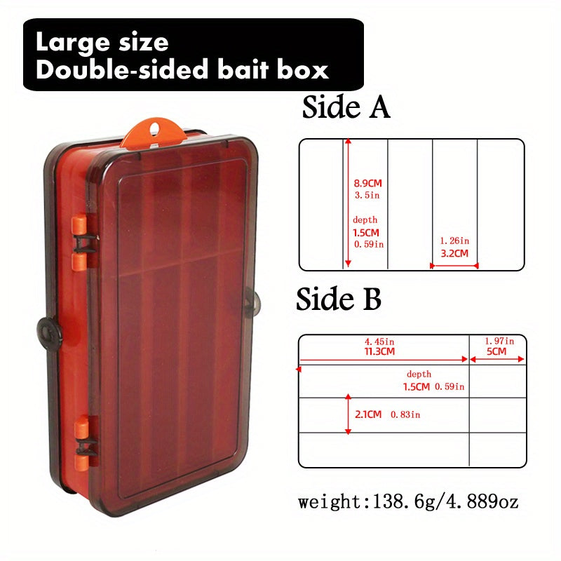 Fishing Tackle Storage – Portable – Multi Functional Portable Fishing Tackle Box Two Sided Storage – Versatile Water-Ready Design for US Anglers
