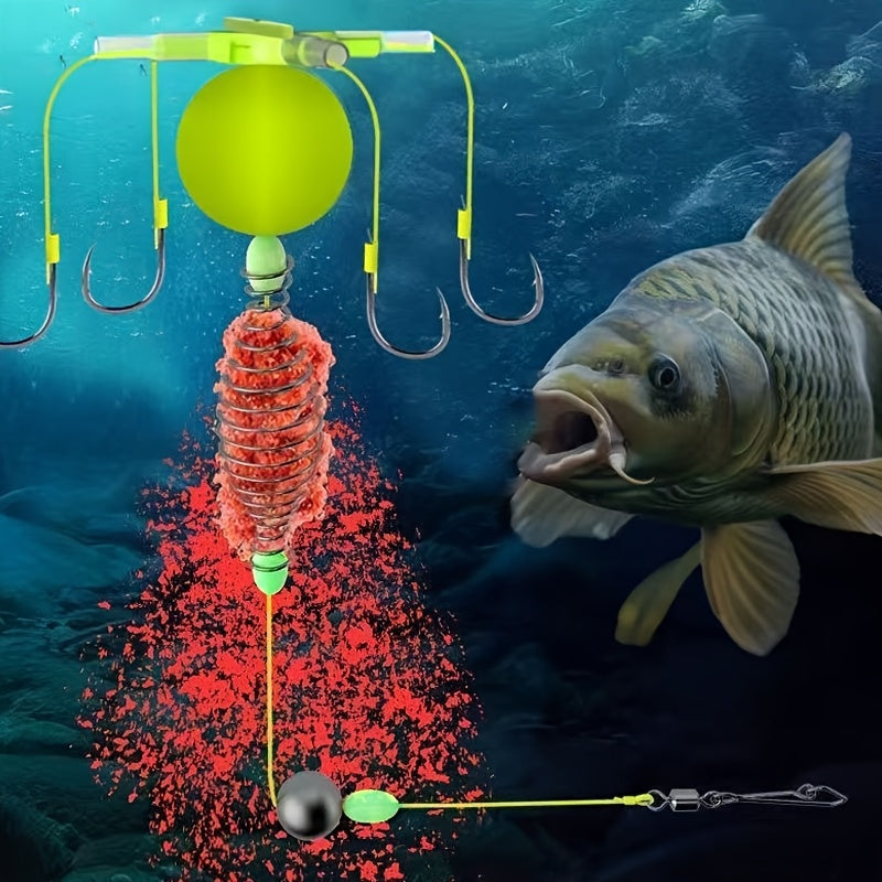 Fishing Rig Accessories – Practical Gear for Every Cast – Explosive Hook Rig Four Fishing Sharp Hooks Resistant Water – Dependable Freshwater & Saltwater Use for US Anglers
