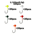 Complete Tackle Kit – Crappie – 100pcs Fly Tying Jigs Kit Jig Heads Fishing 124oz – Reliable Angler Setup for US Anglers