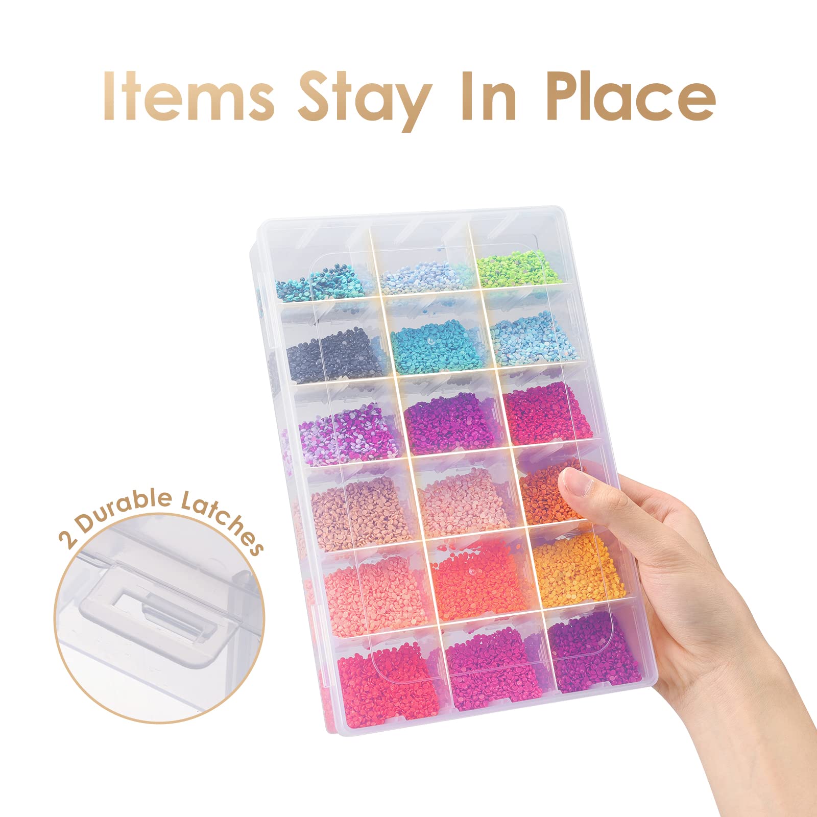 Fishing Tackle Bag – Built for Weekend Anglers – Whonline Grids Clear Plastic Organizer Storage Box Container Craft – Angler-Focused Outdoor Design for US Anglers